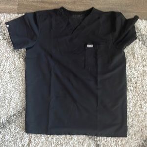 Men’s figs scrub top, color, black, size medium